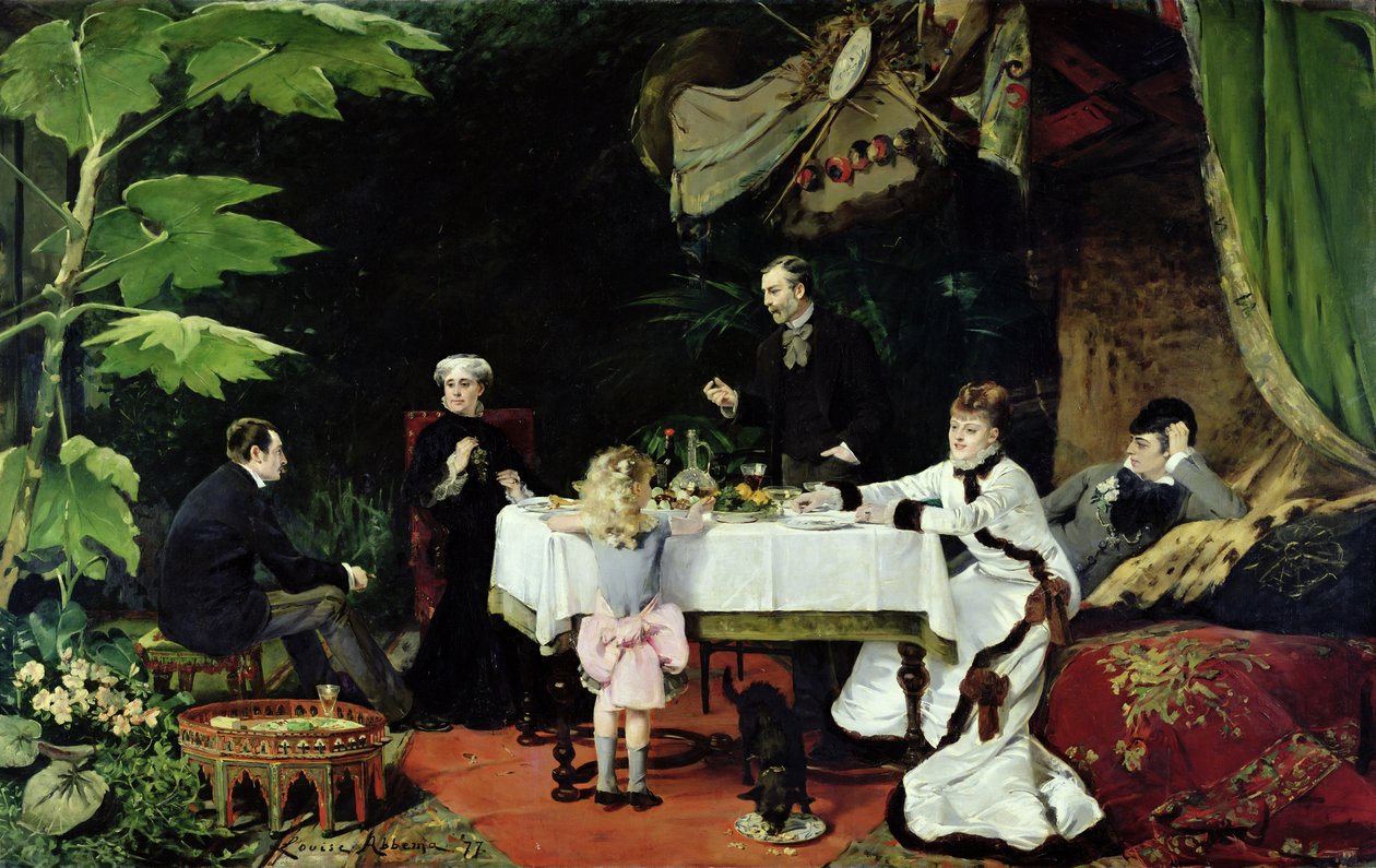 Lunchen i konservatoriet, 1877 av Louise Abbéma