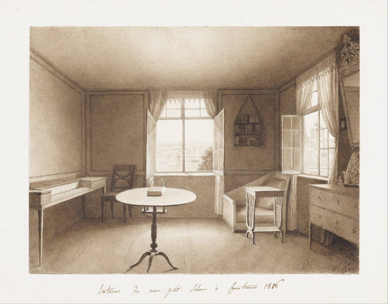 The Artists Drawing Room på Bodensjøen av Louise Cochelet
