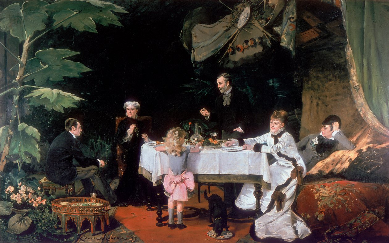 Lunchen i konservatoriet, 1877 av Louise Abbéma