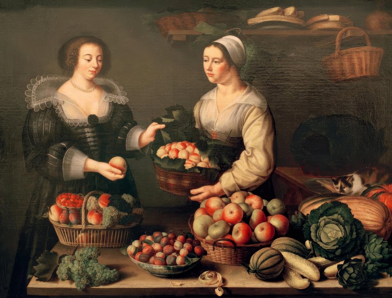 Frukt- og grønnsakselgeren av Louise Moillon