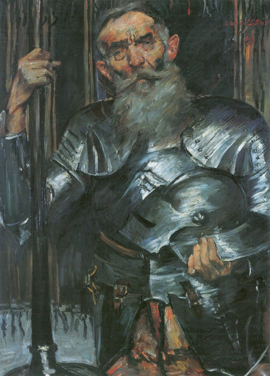Gammel mann i ridderrustning av Lovis Corinth