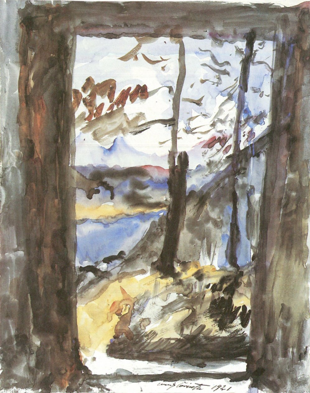 Utsikt over Walchensee av Lovis Corinth