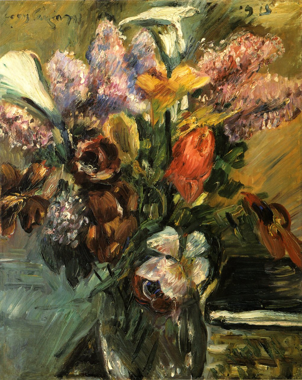 Tulipaner, syriner og kallan av Lovis Corinth