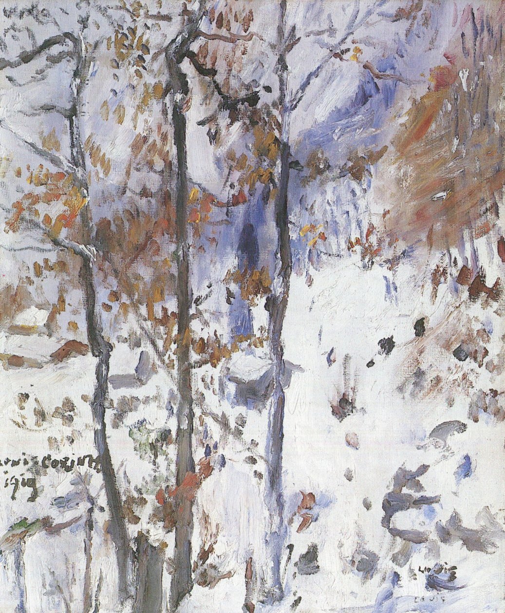 Walchensee, snødekte landskap av Lovis Corinth