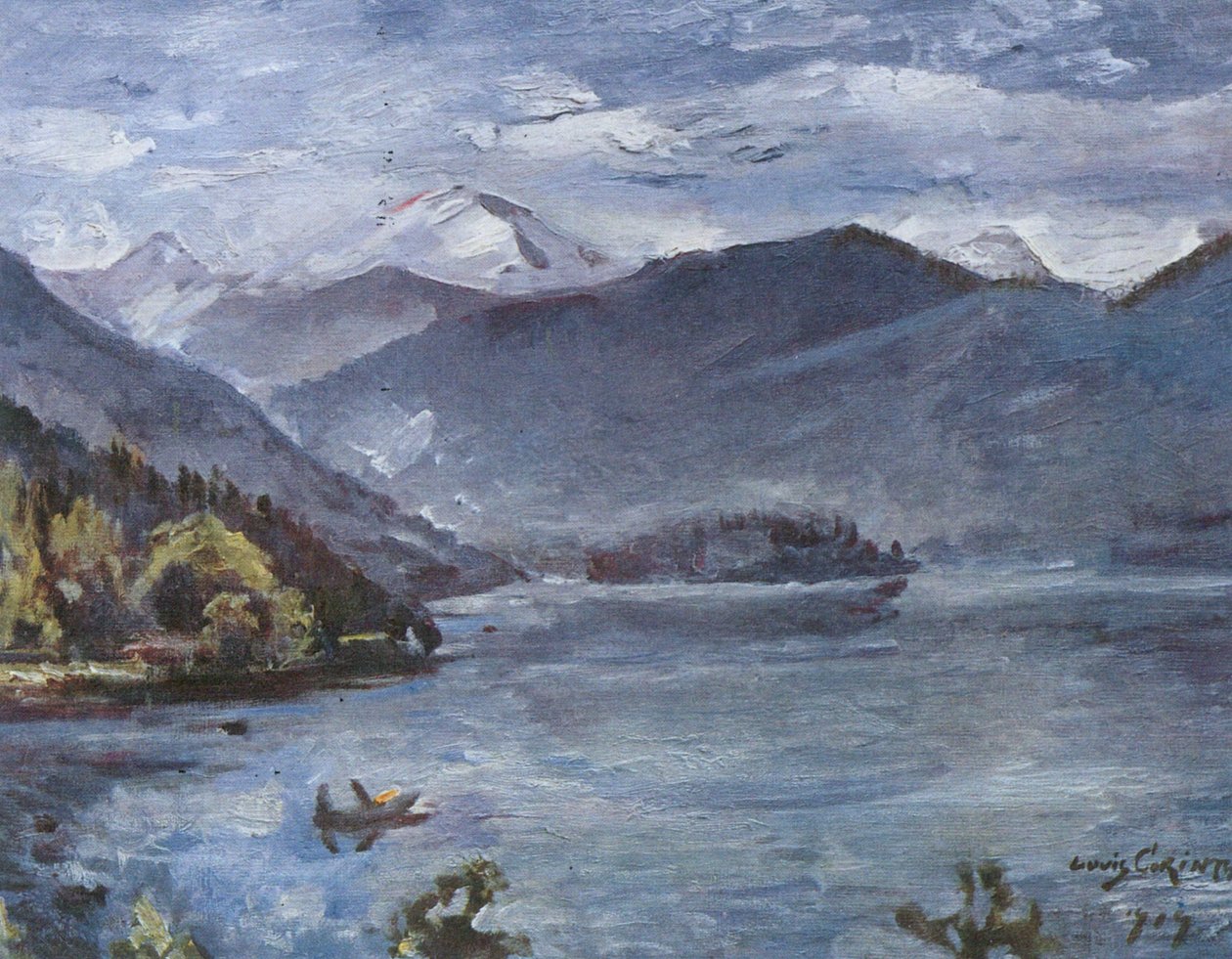 Walchensee, blå landskap av Lovis Corinth