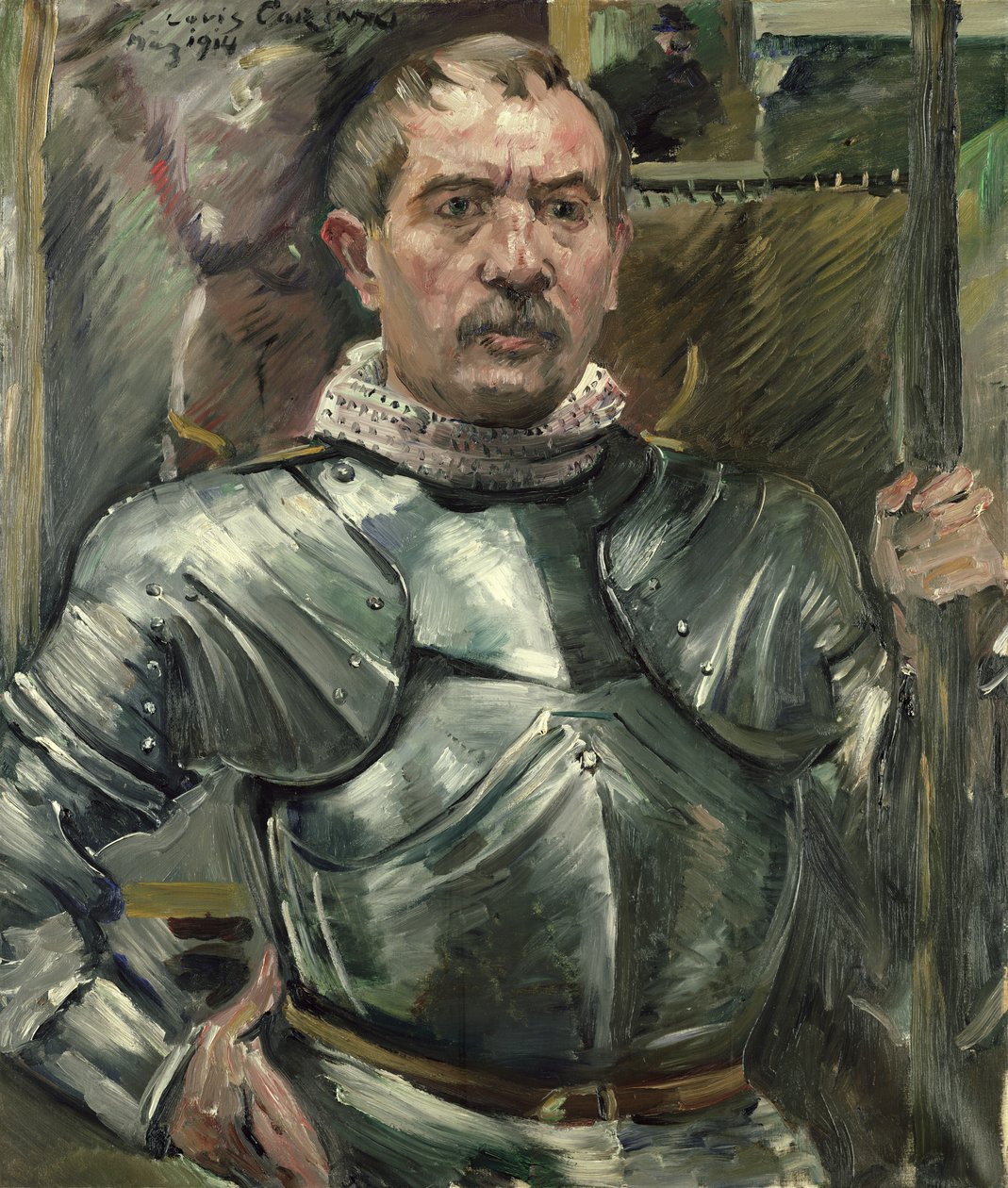 Selvportrett i rustning, 1914 av Lovis Corinth