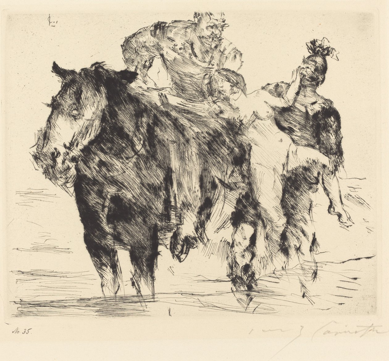 Voldtekt kvinne Voldtekt, 1920. av Lovis Corinth