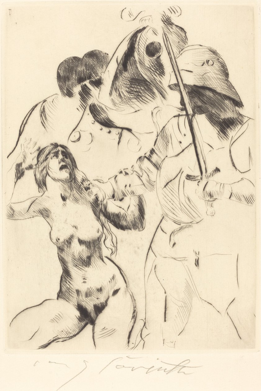Kvinnebortføring III (bortføring III) av Lovis Corinth