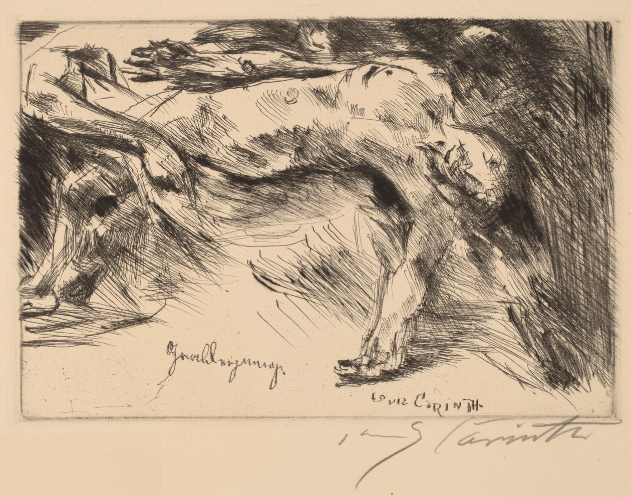 Grablegung (begravelse) av Lovis Corinth