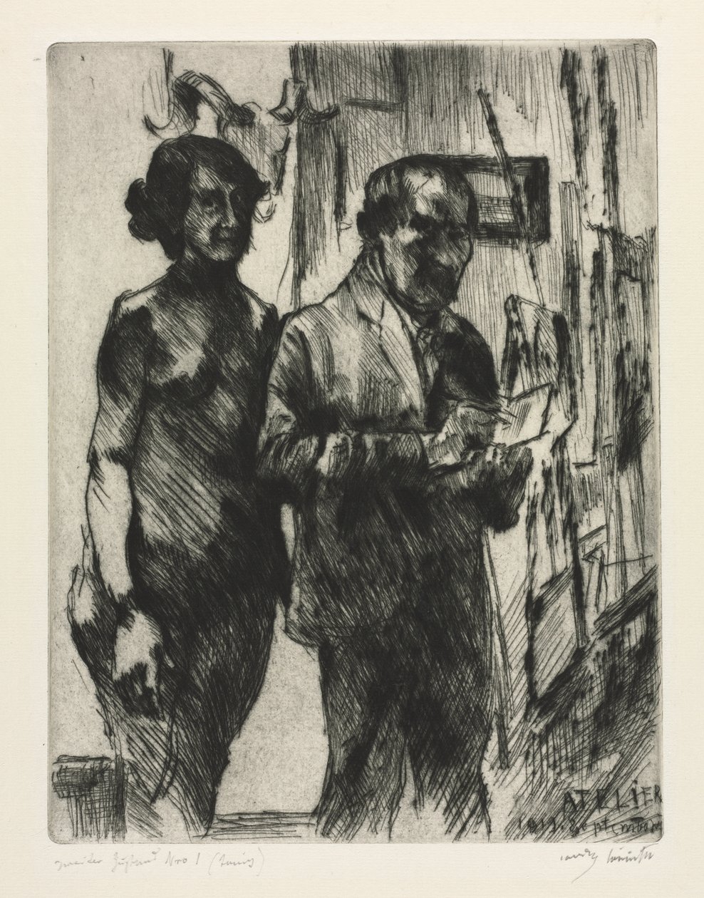 I studioet av Lovis Corinth
