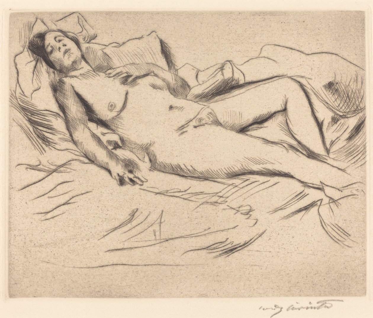 Sovende kvinne, 1912. av Lovis Corinth