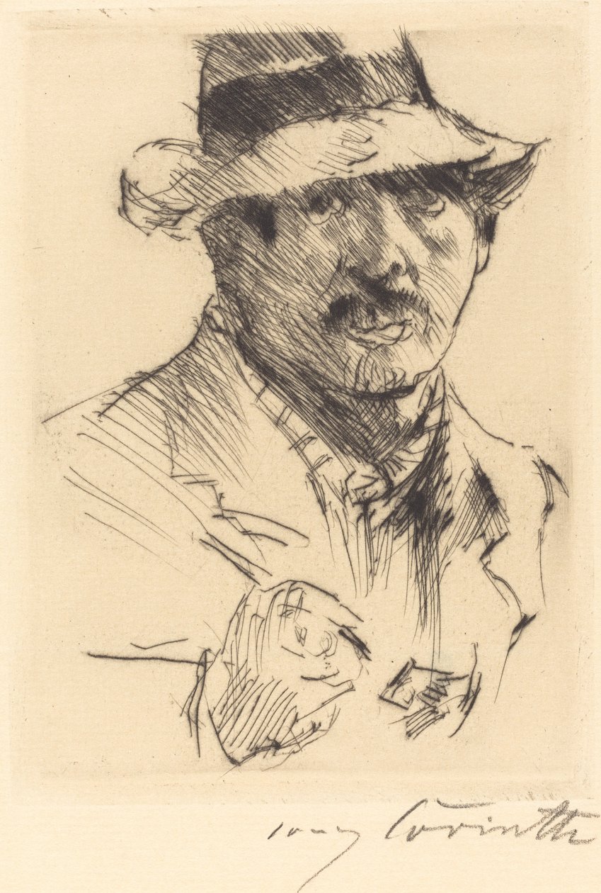 Selvportrett (selvportrett) av Lovis Corinth