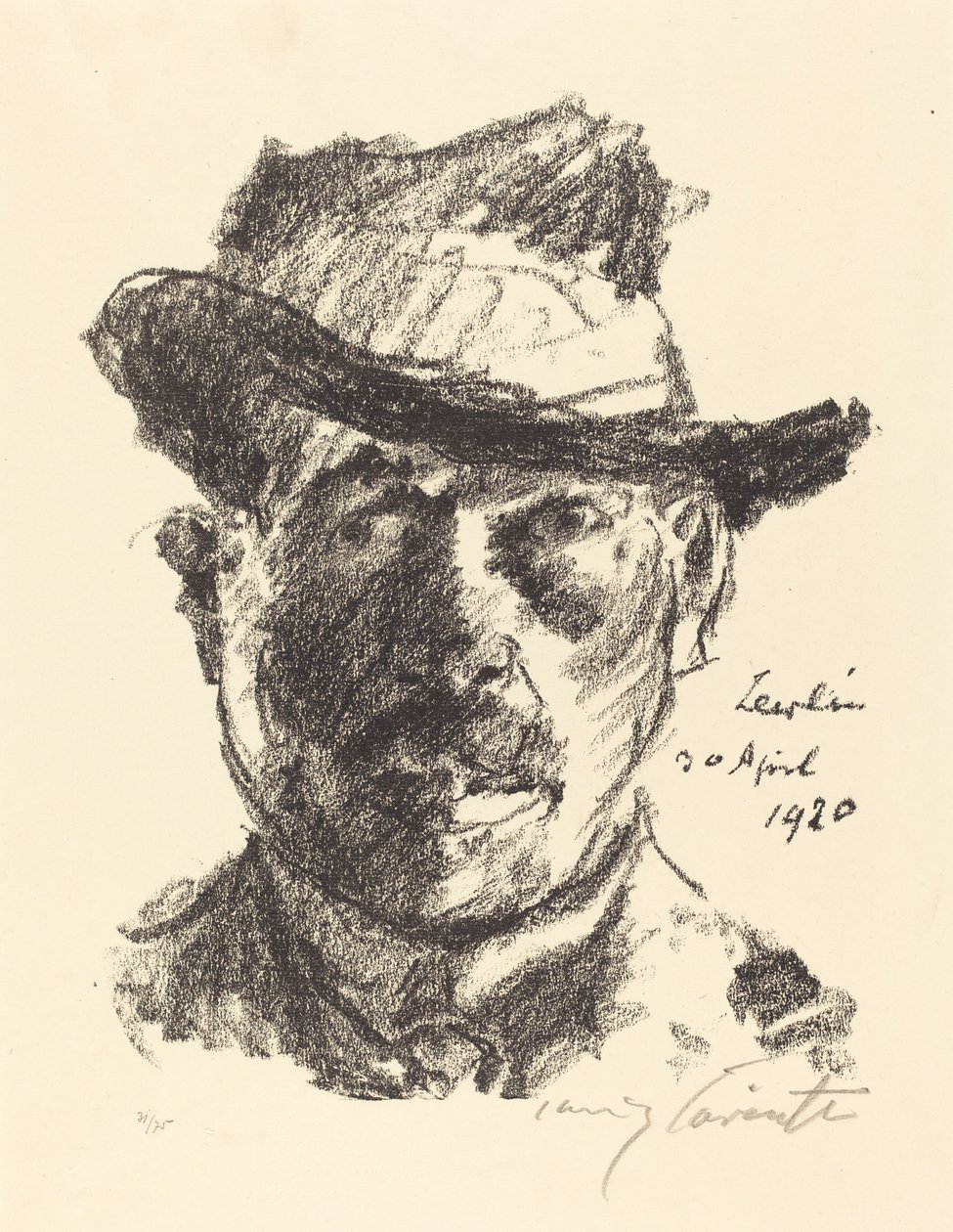 Selvportrett, 1920. av Lovis Corinth