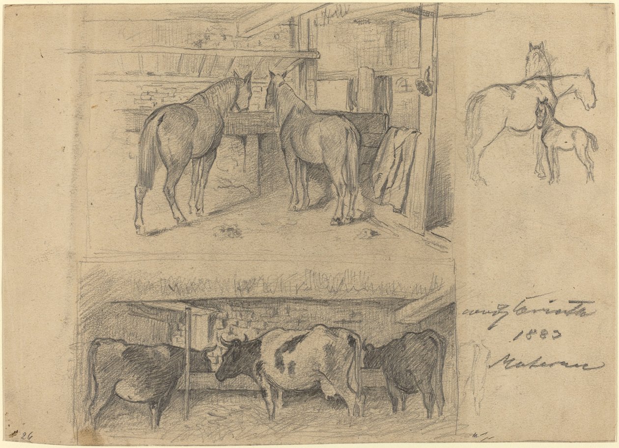 Låven, 1883. av Lovis Corinth