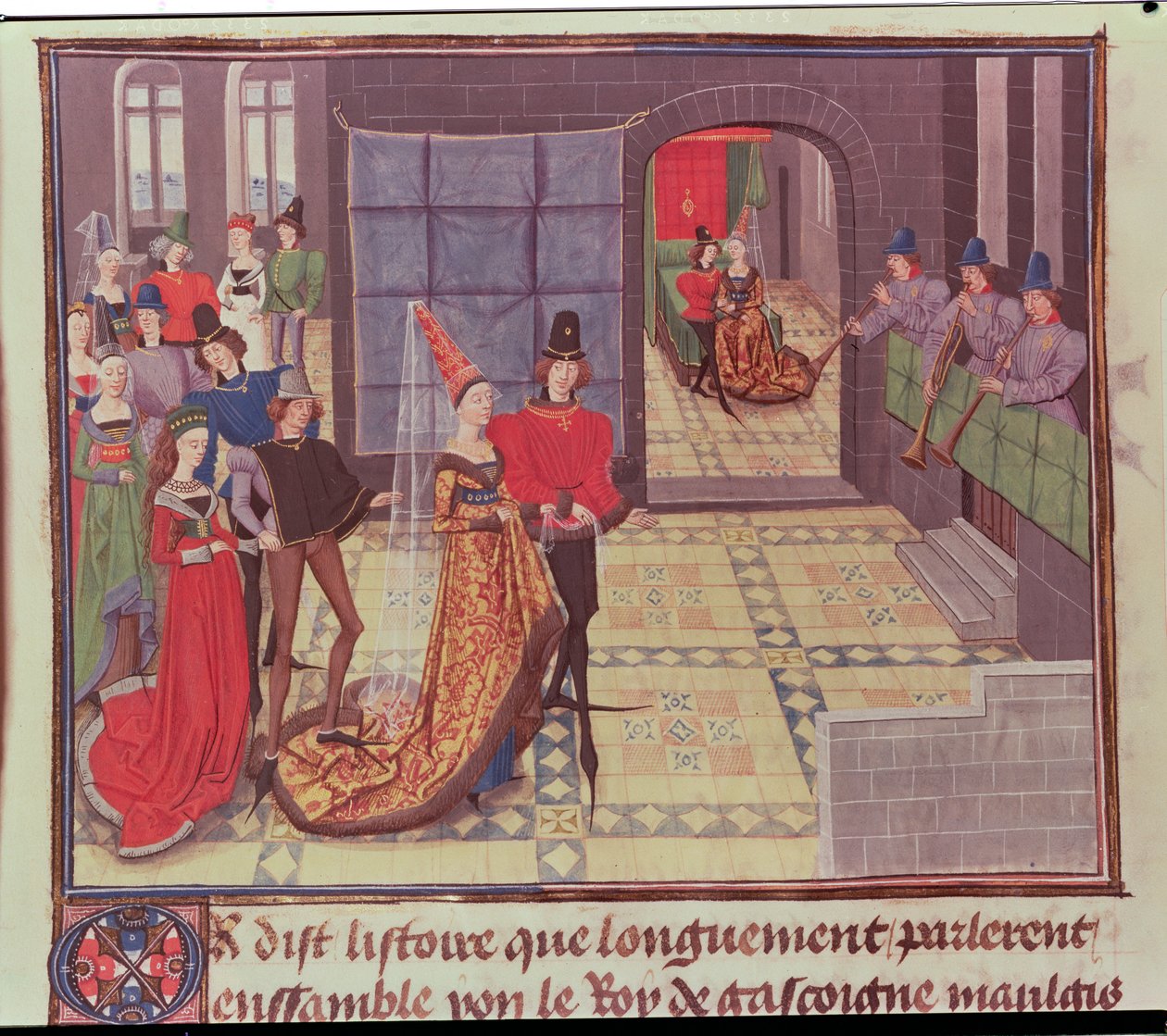 Ms 5073 f.117v Ekteskapet, fra Renaud de Montauban-syklusen av Loyset Liedet