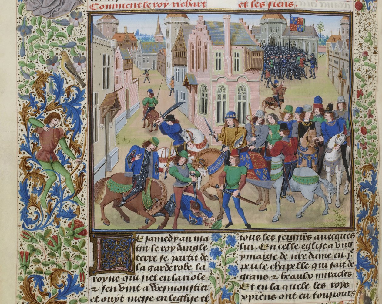 Wat Tylers død, ca 1470-1475. av Loyset Liedet