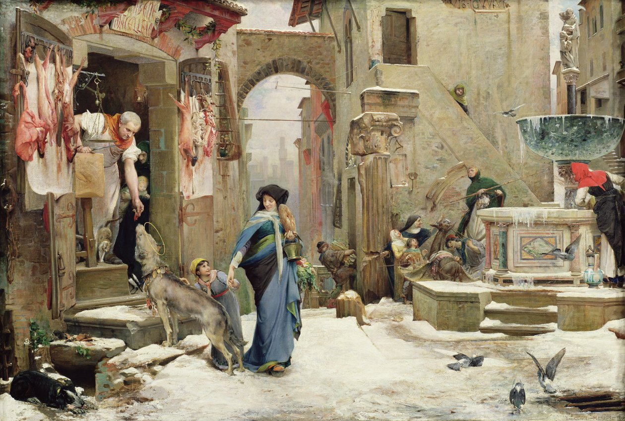 The Wolf of Gubbio, 1877 av Luc Oliver Merson