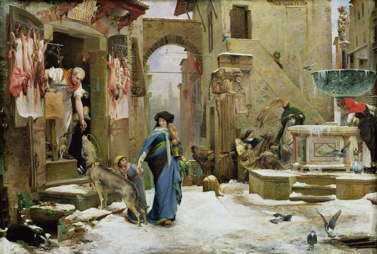 The Wolf of Gubbio, 1877. av Luc Olivier Merson