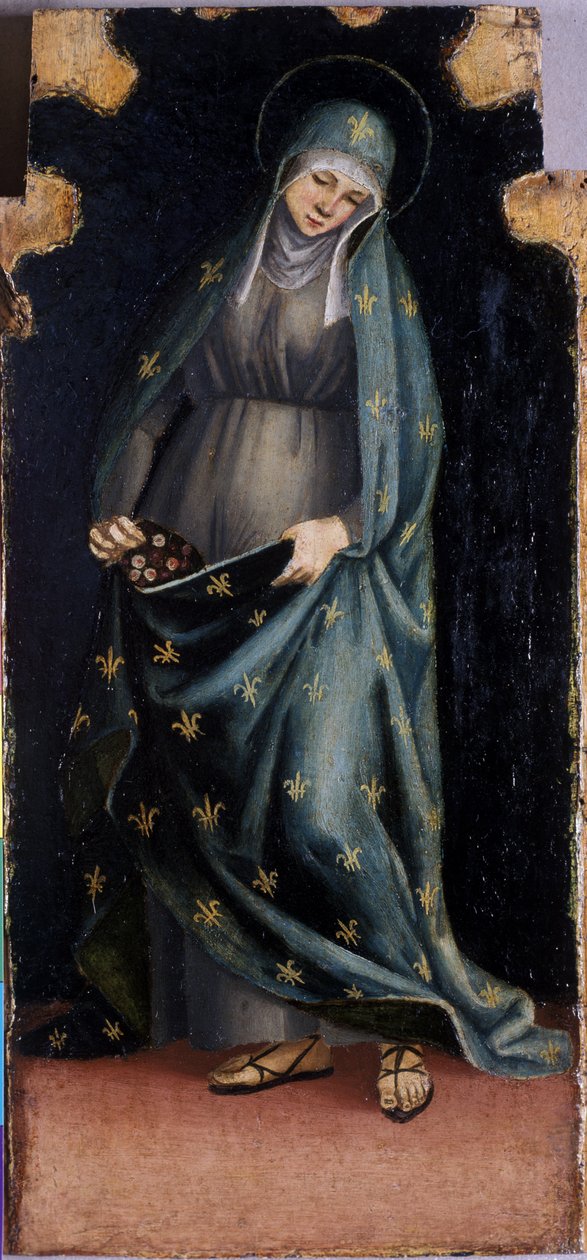 St. Casilda, ca. 1515-20 (tempera på poppeltre) av Luca Signorelli