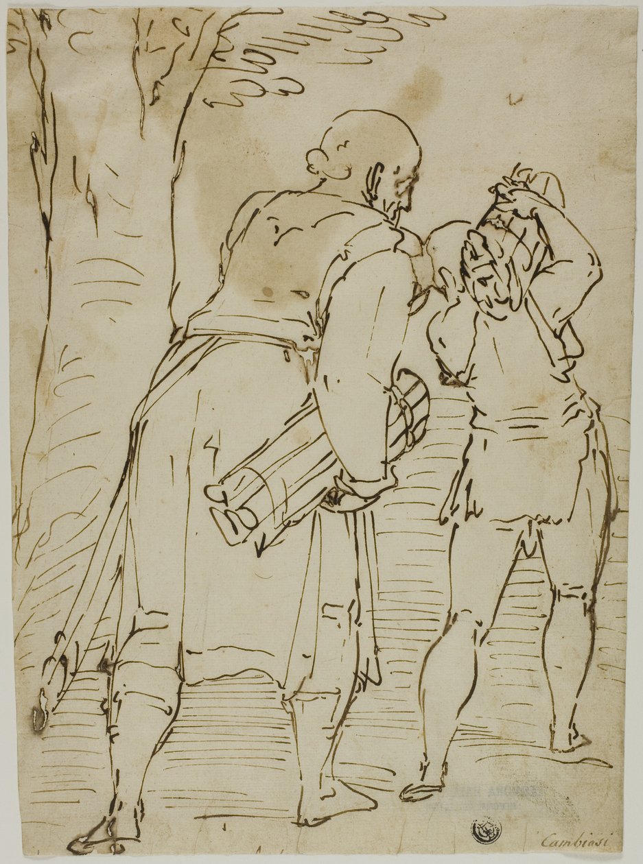 Abraham og Isak av Luca Cambiaso