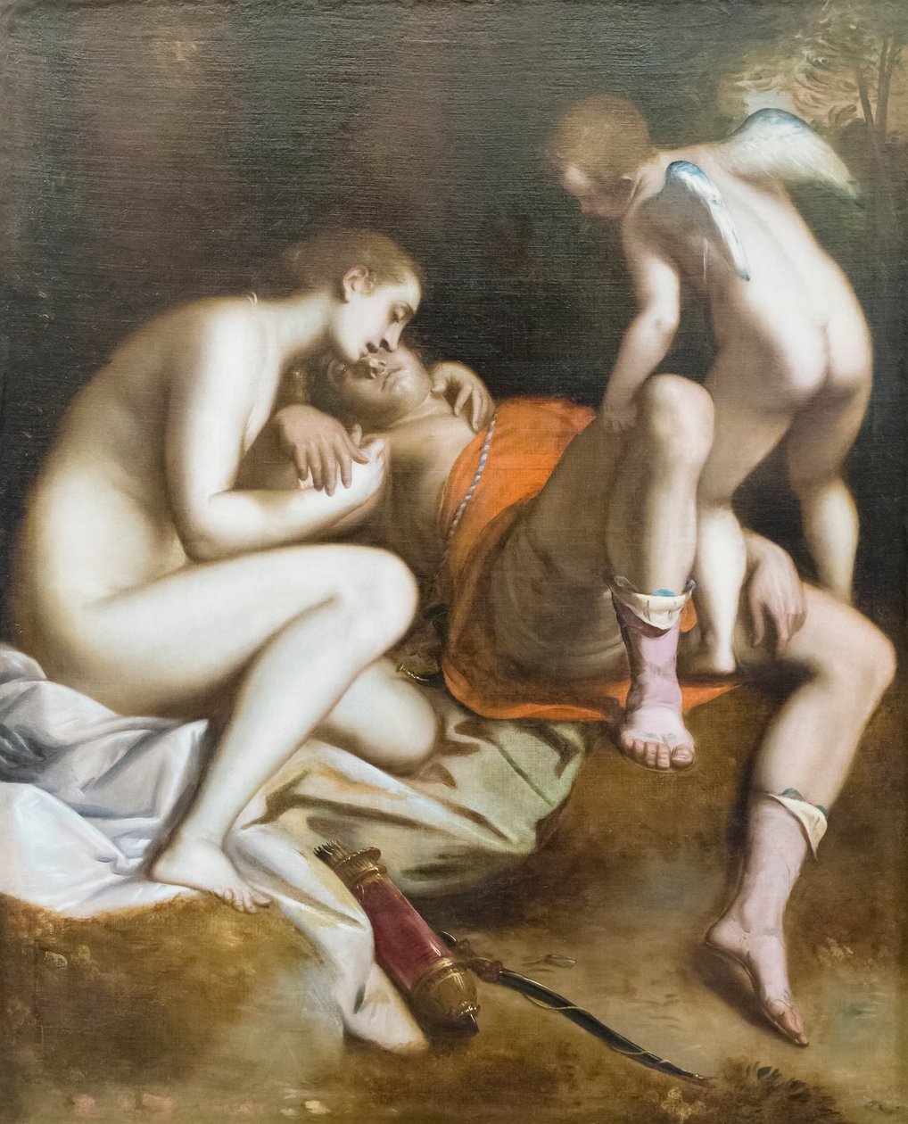 Venus sørger over Adonis død av Luca Cambiaso
