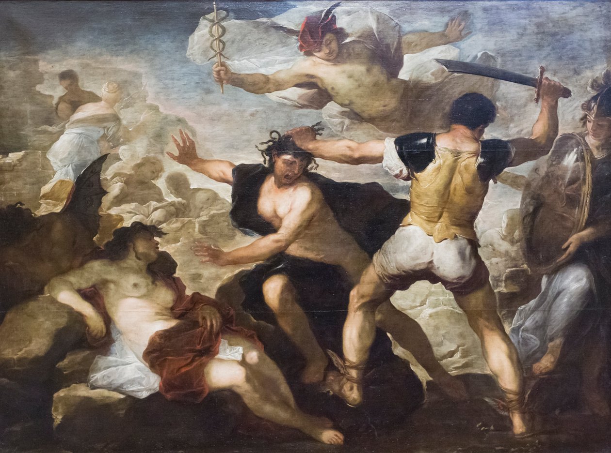 Perseus halshugger Medusa av Luca Giordano