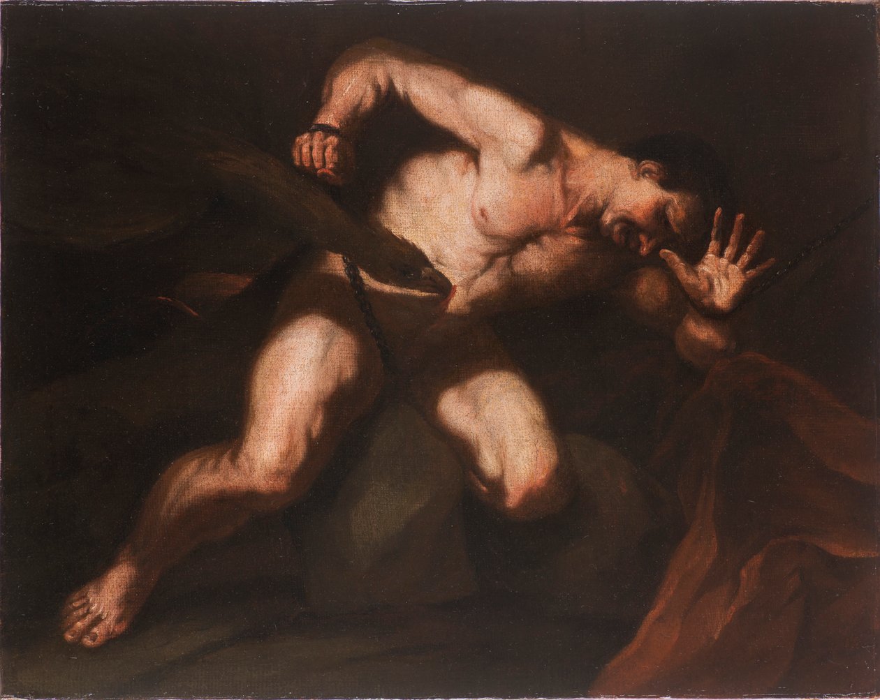 Prometheus, 1600-tallet. av Luca Giordano