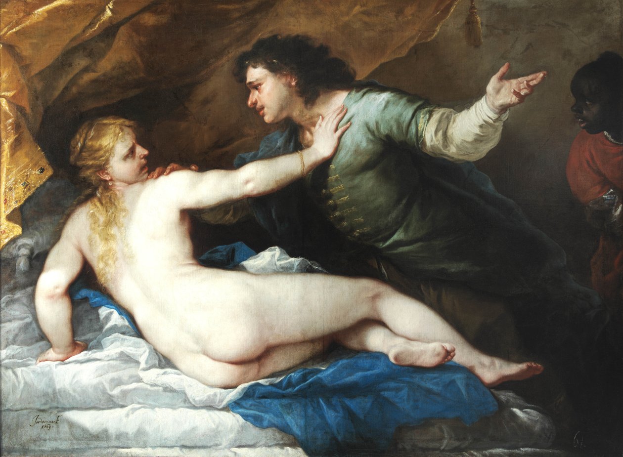 Tarquinius og Lucretia, 1663. av Luca Giordano