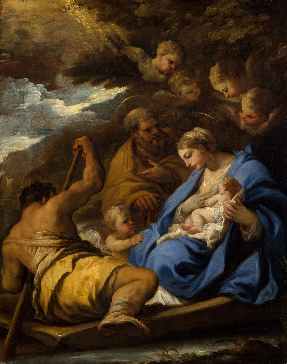 Flykten til Egypt. av Luca Giordano