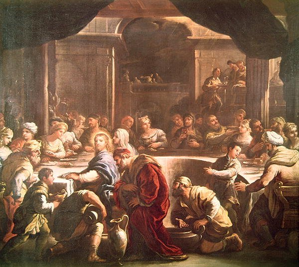 Bryllupsfesten i Cana (olje) av Luca Giordano