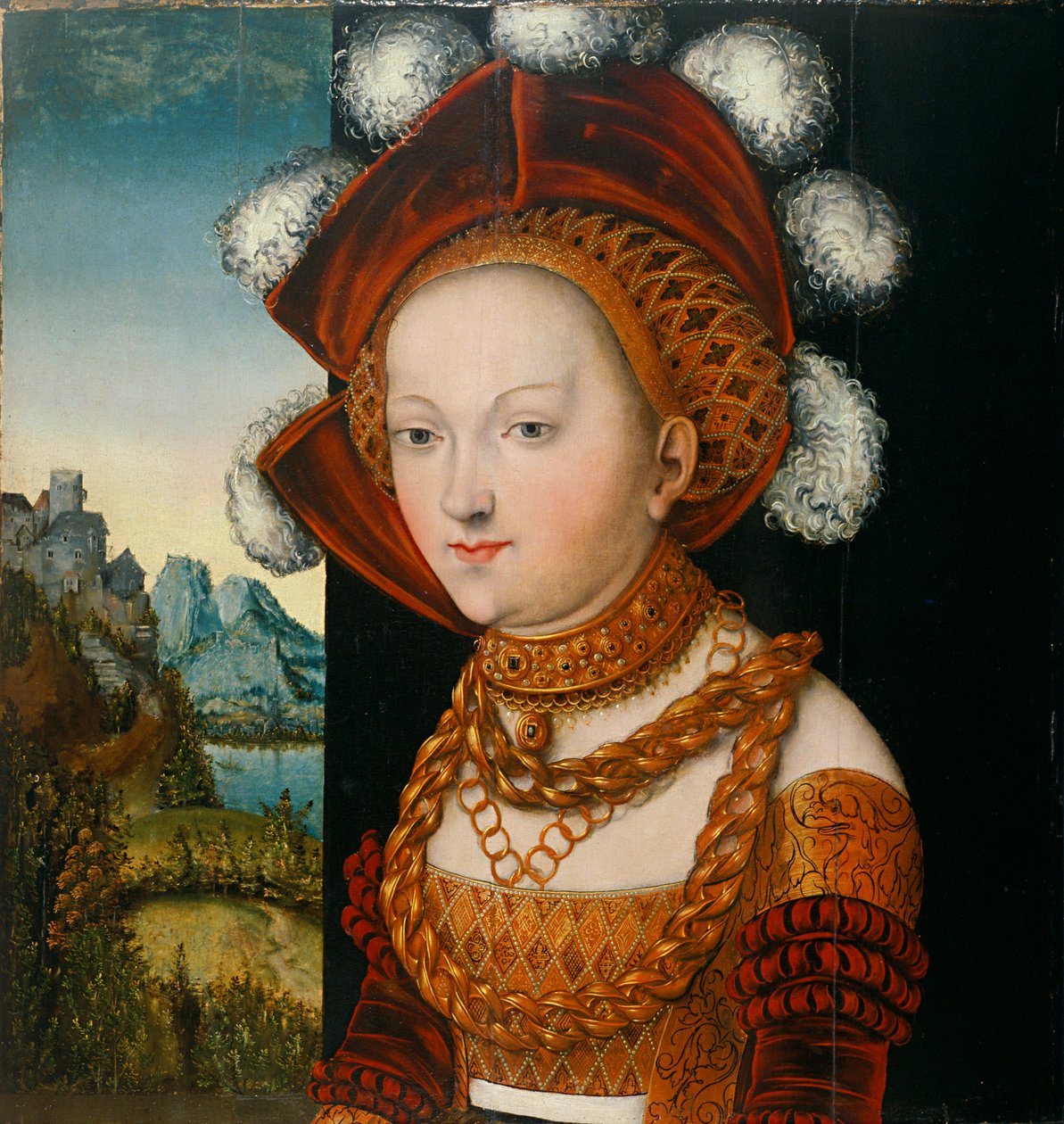 Portrett av en dame av Lucas Cranach the Elder