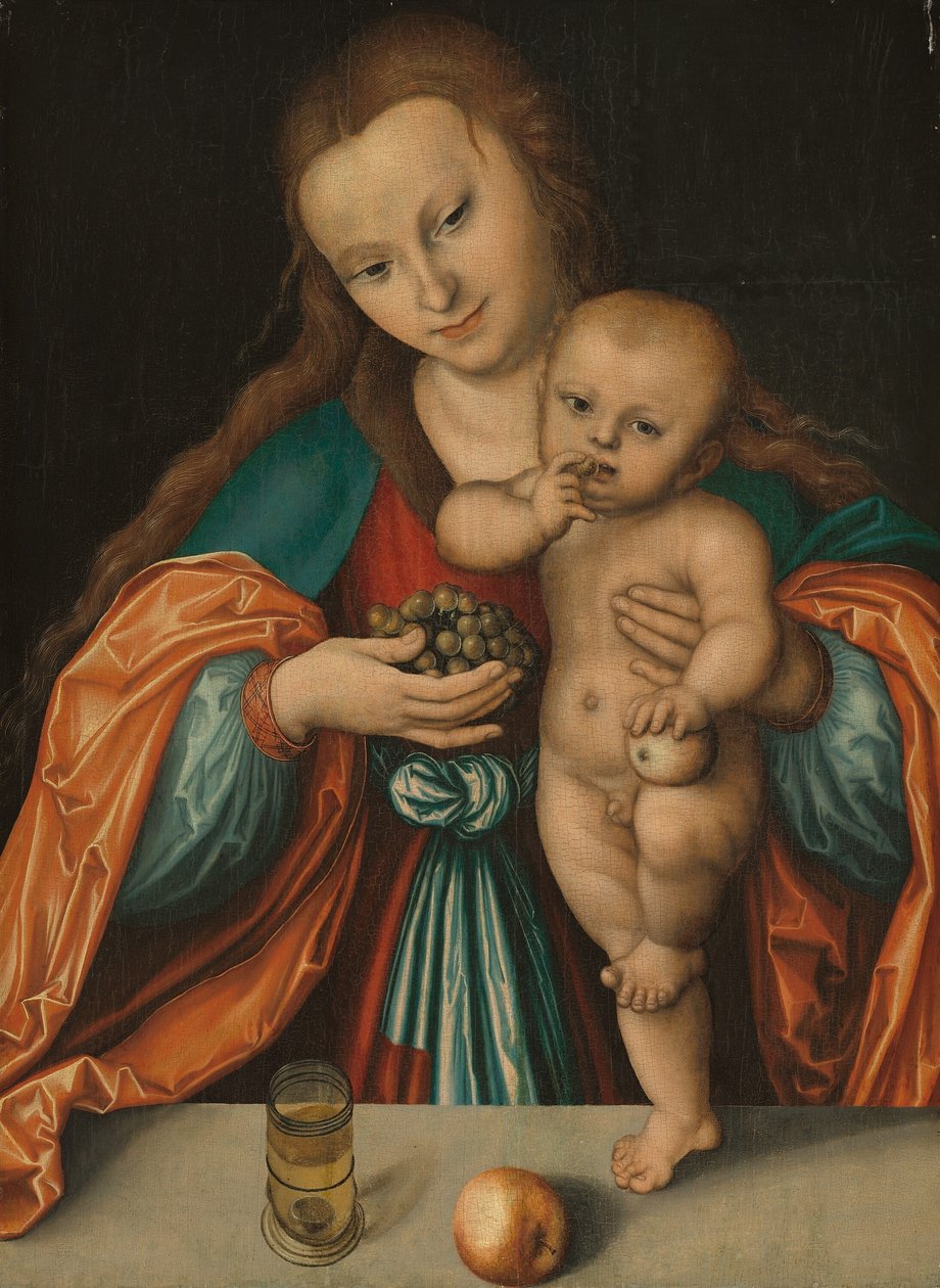 Madonna og Child av Lucas Cranach the Elder