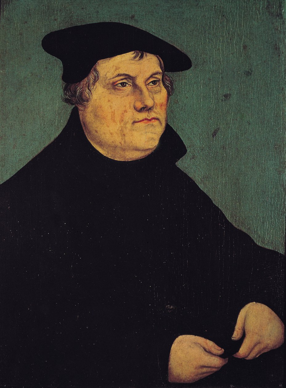 Portrett av Martin Luther (1483-1546) 1543 av Lucas Cranach the Elder