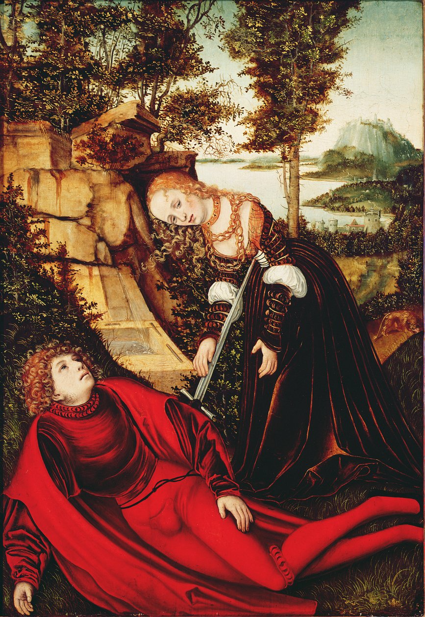 Pyramus og Thisbe av Lucas Cranach the Elder
