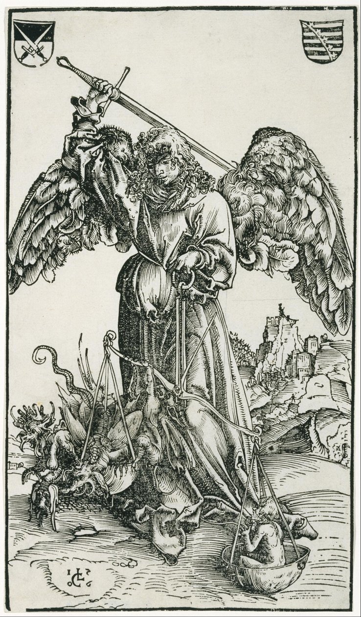 St. Michael av Lucas Cranach the Elder