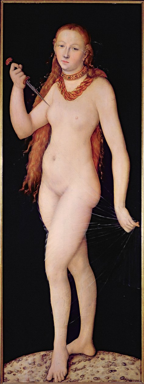 Lucretias død, ca. 1524 av Lucas Cranach the Elder