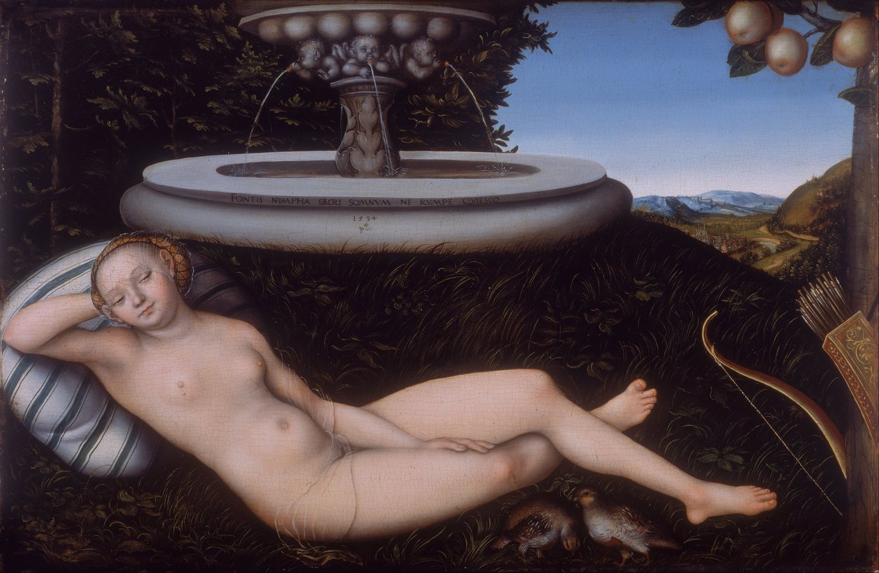 Nymfen til fontenen av Lucas Cranach the Elder