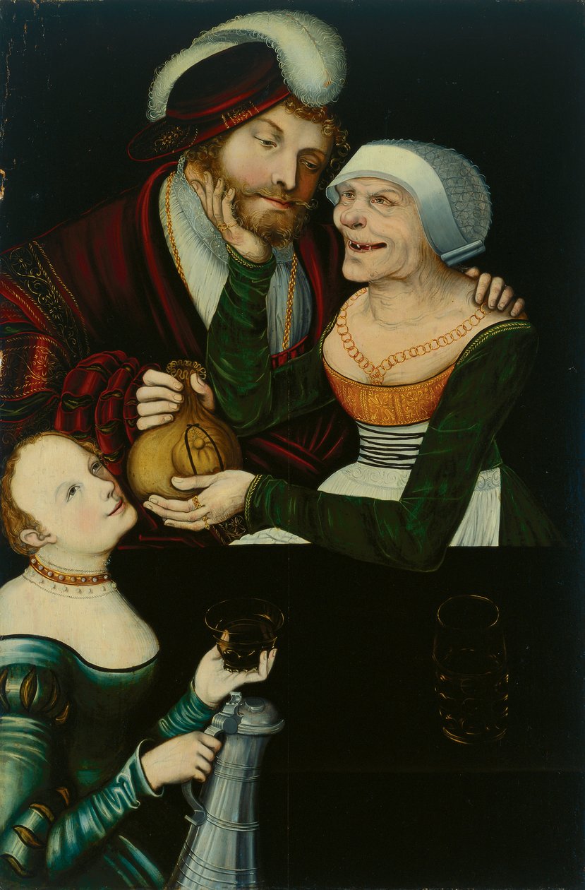Ulikt par av Lucas Cranach the Elder