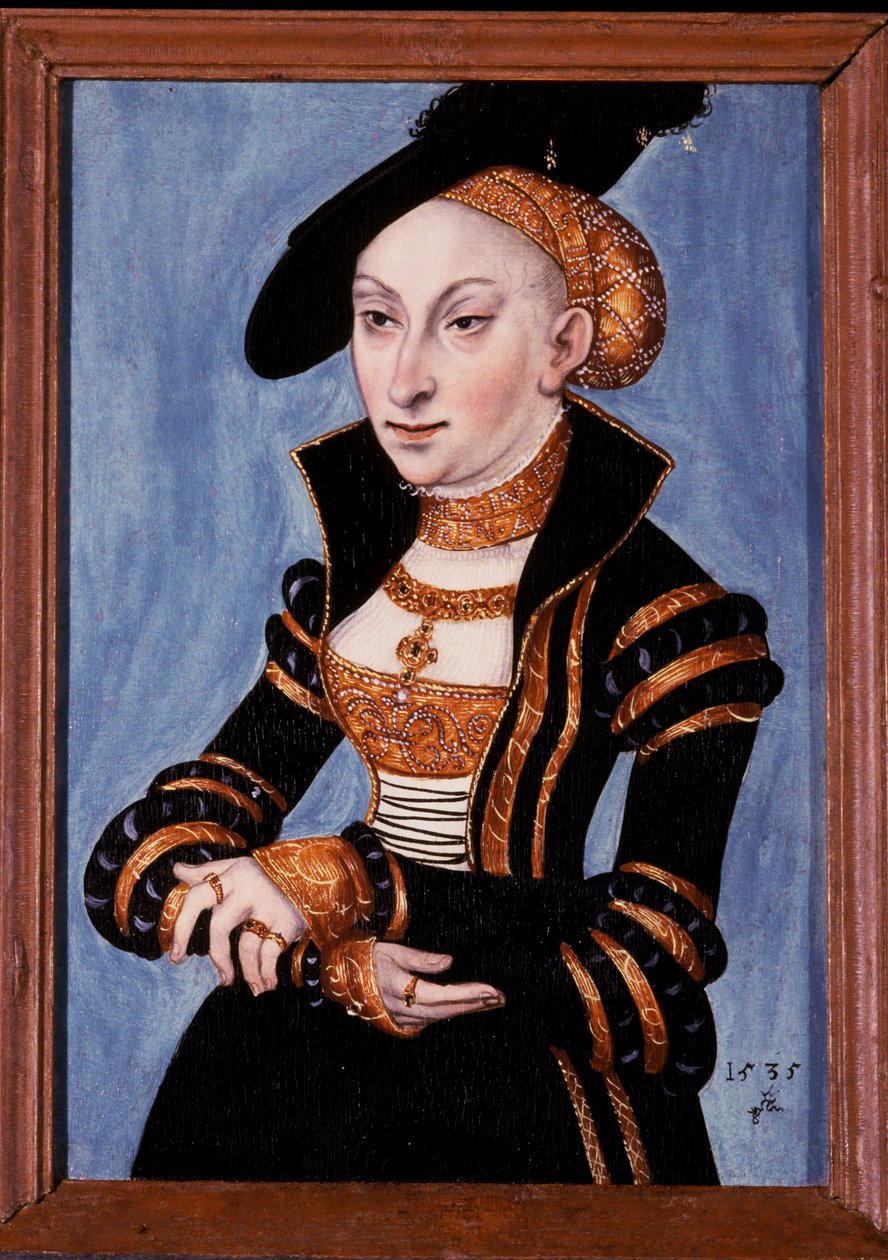 Sibylle, valgprinsesse av Sachsen, 1535 av Lucas Cranach the Elder