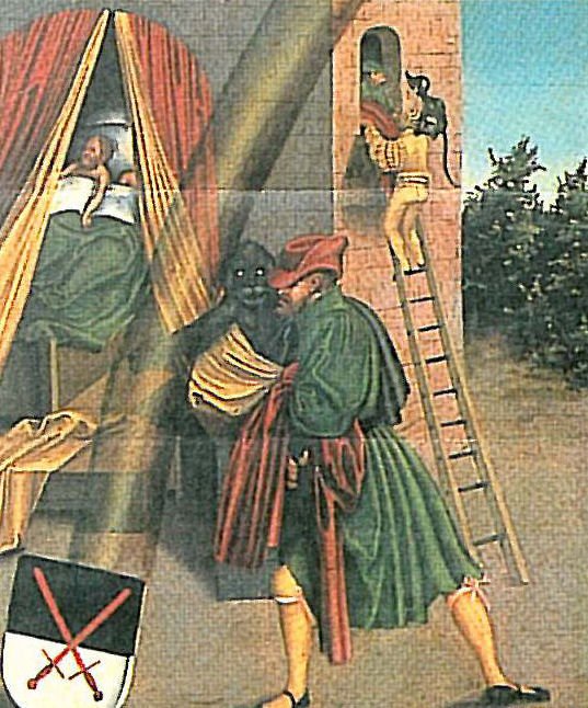 Detaljene i det ti bud sjette bud av Lucas Cranach the Elder