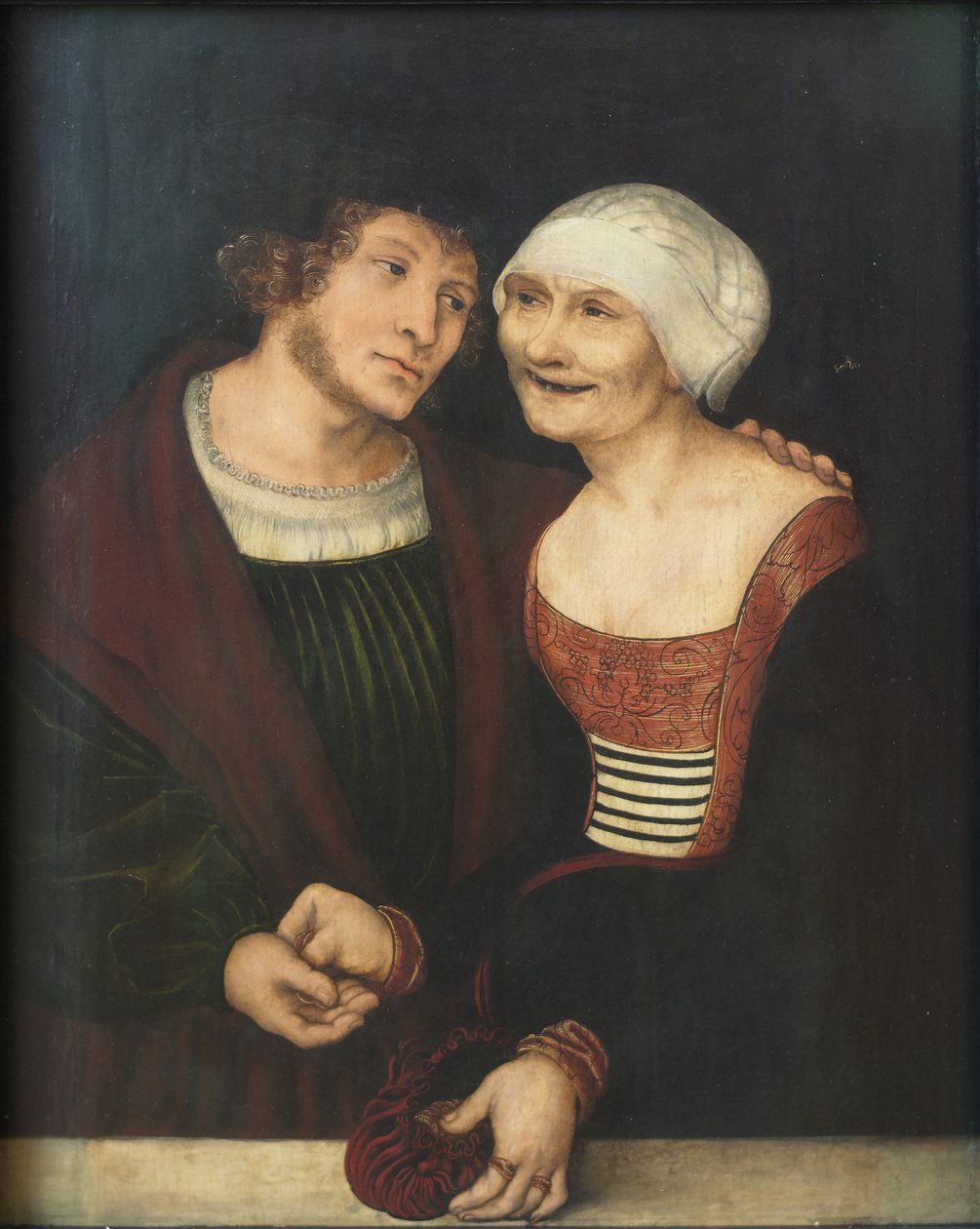 Ung mann og gammel kvinne av Lucas Cranach the Elder