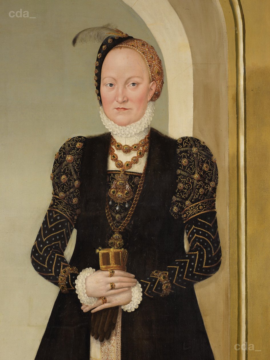 Portrett av electress Anna av Lucas Cranach the Younger  