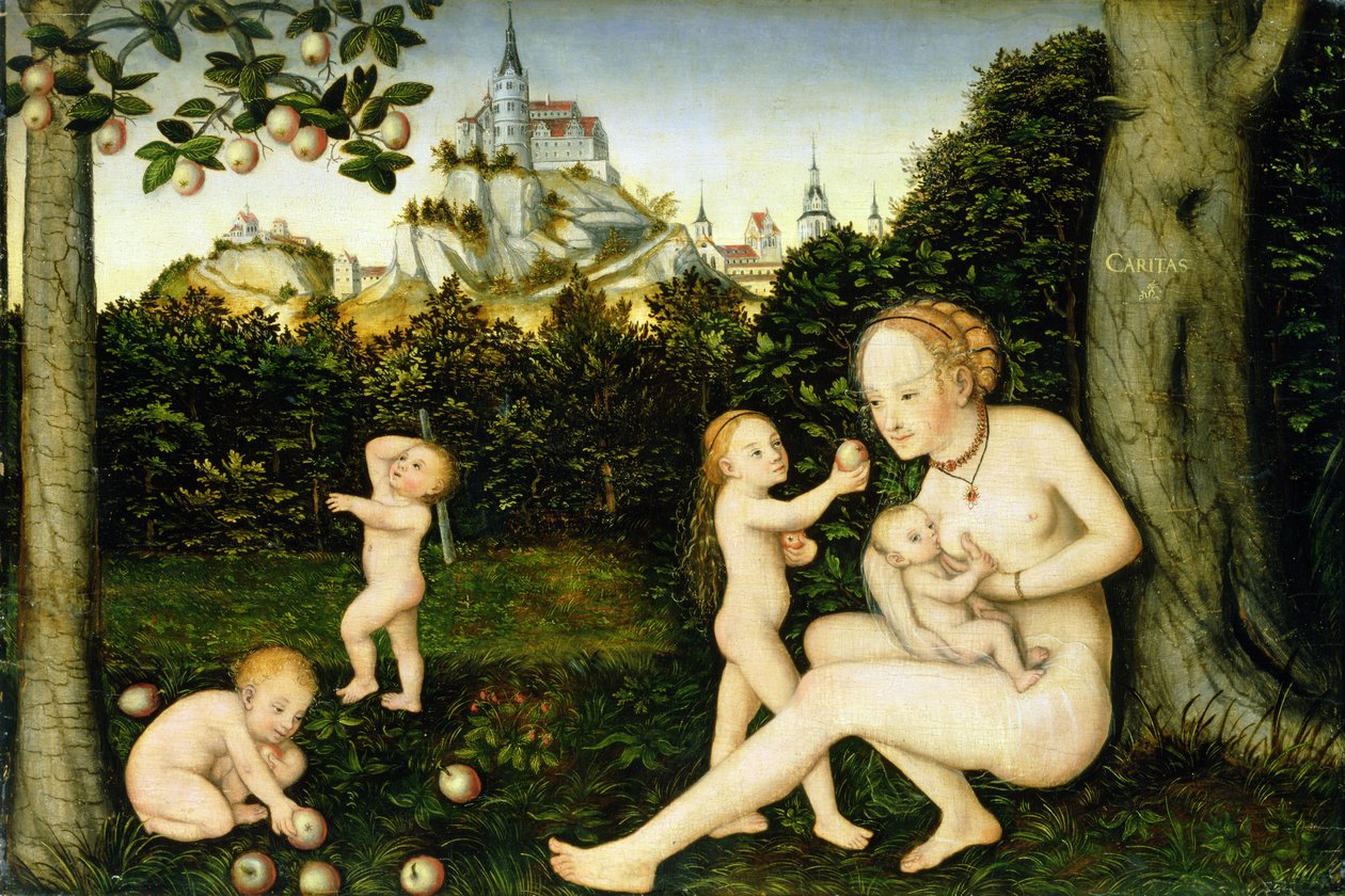 Veldedighet av Lucas Cranach the Younger