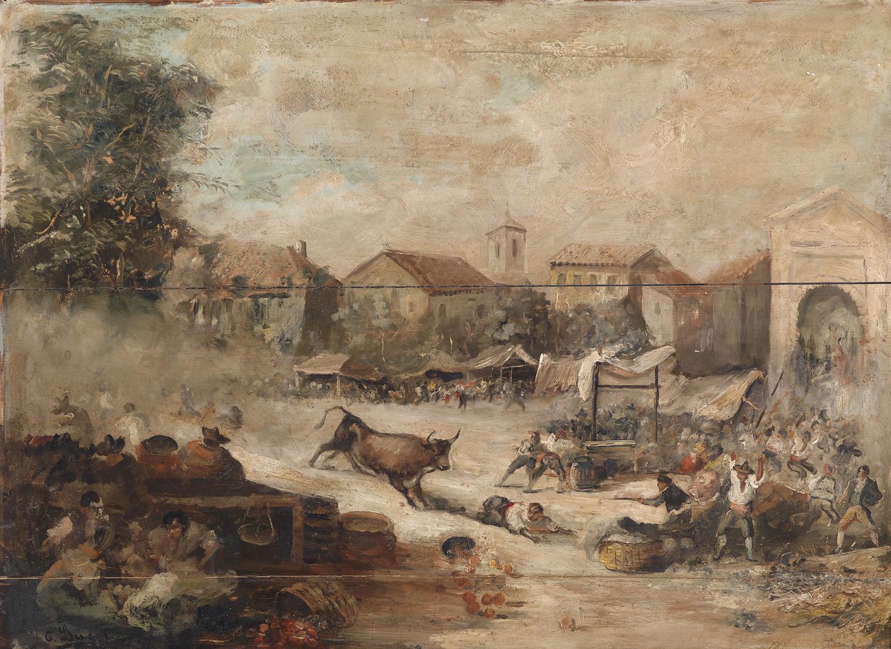Rømte tyren av Eugenio Lucas Velázquez