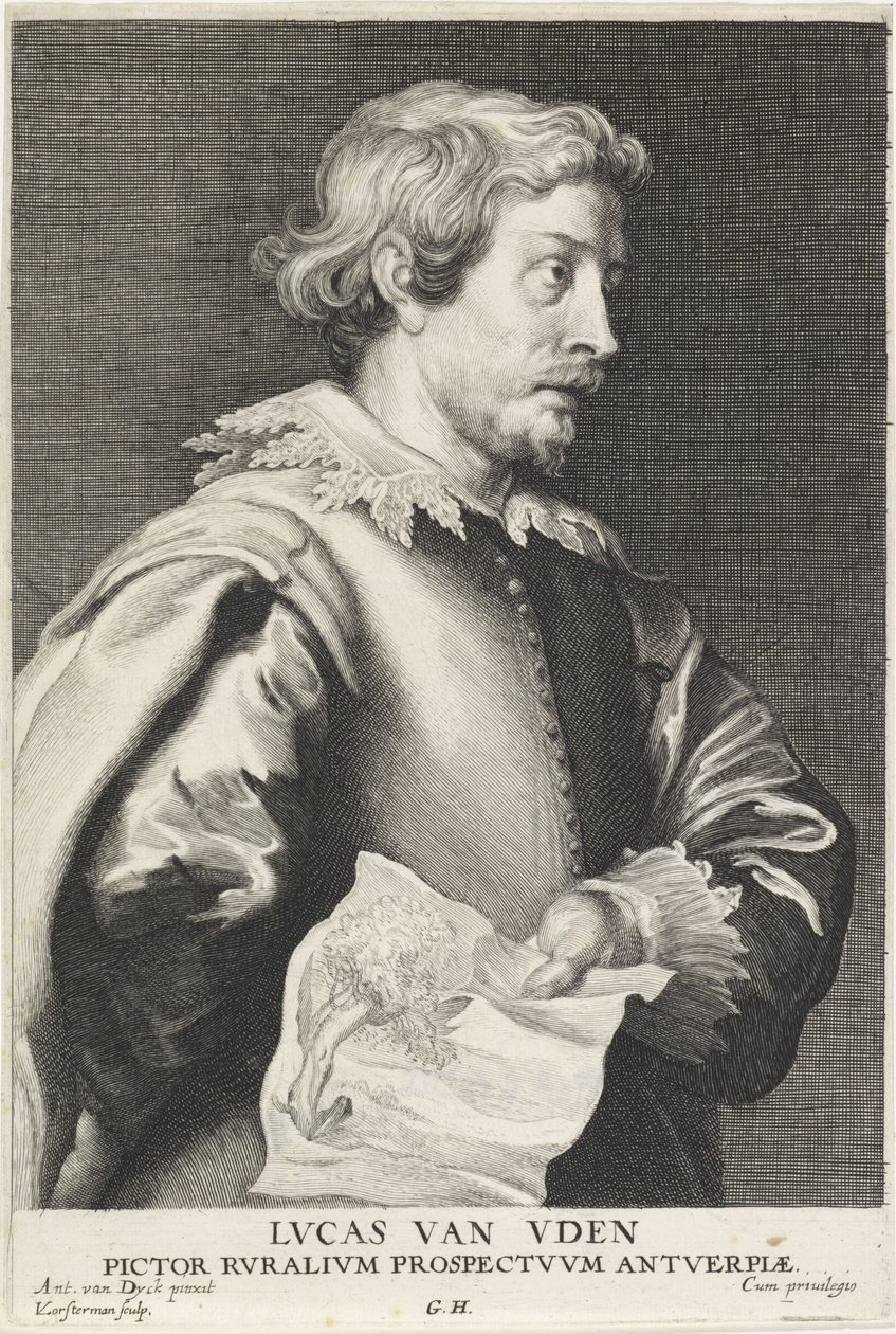 Portrett av Lucas van Uden av Lucas Vorsterman