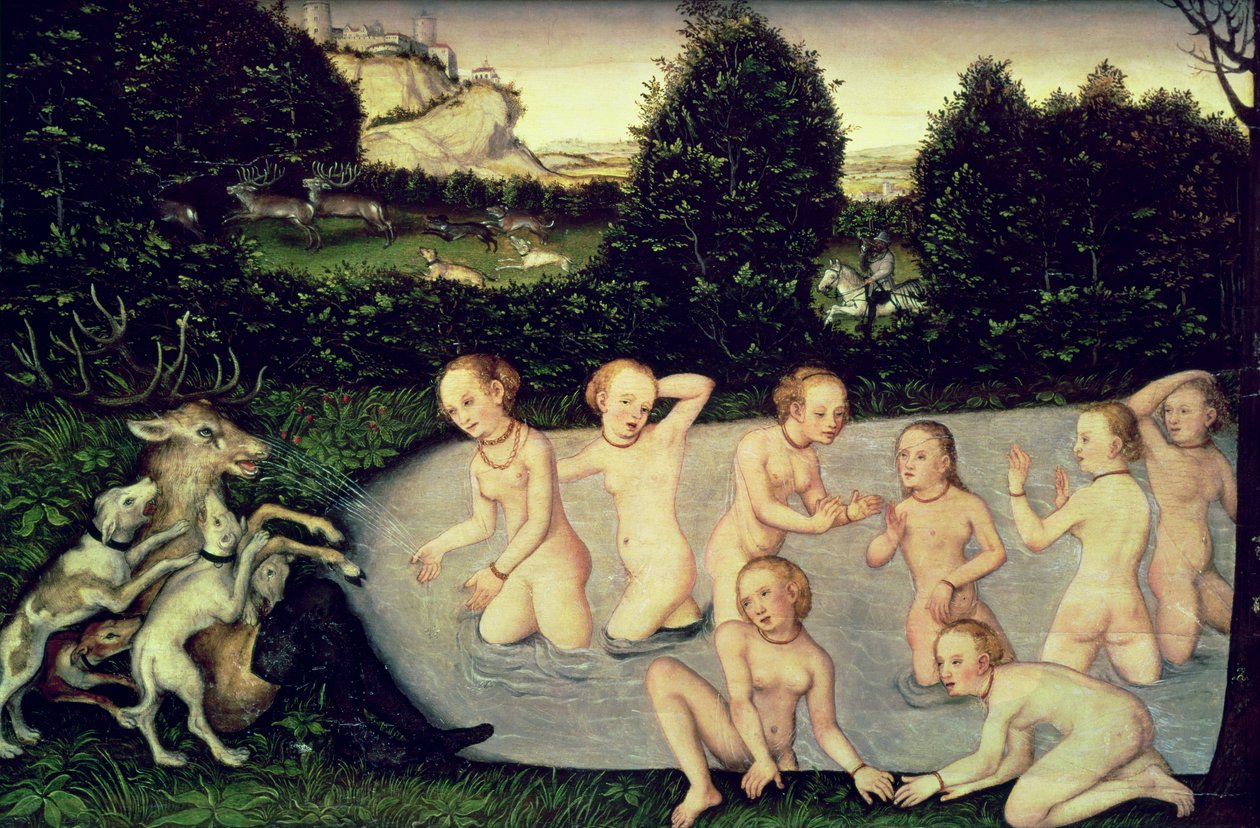 Diana og Actaeon av Lucas Cranach the Elder