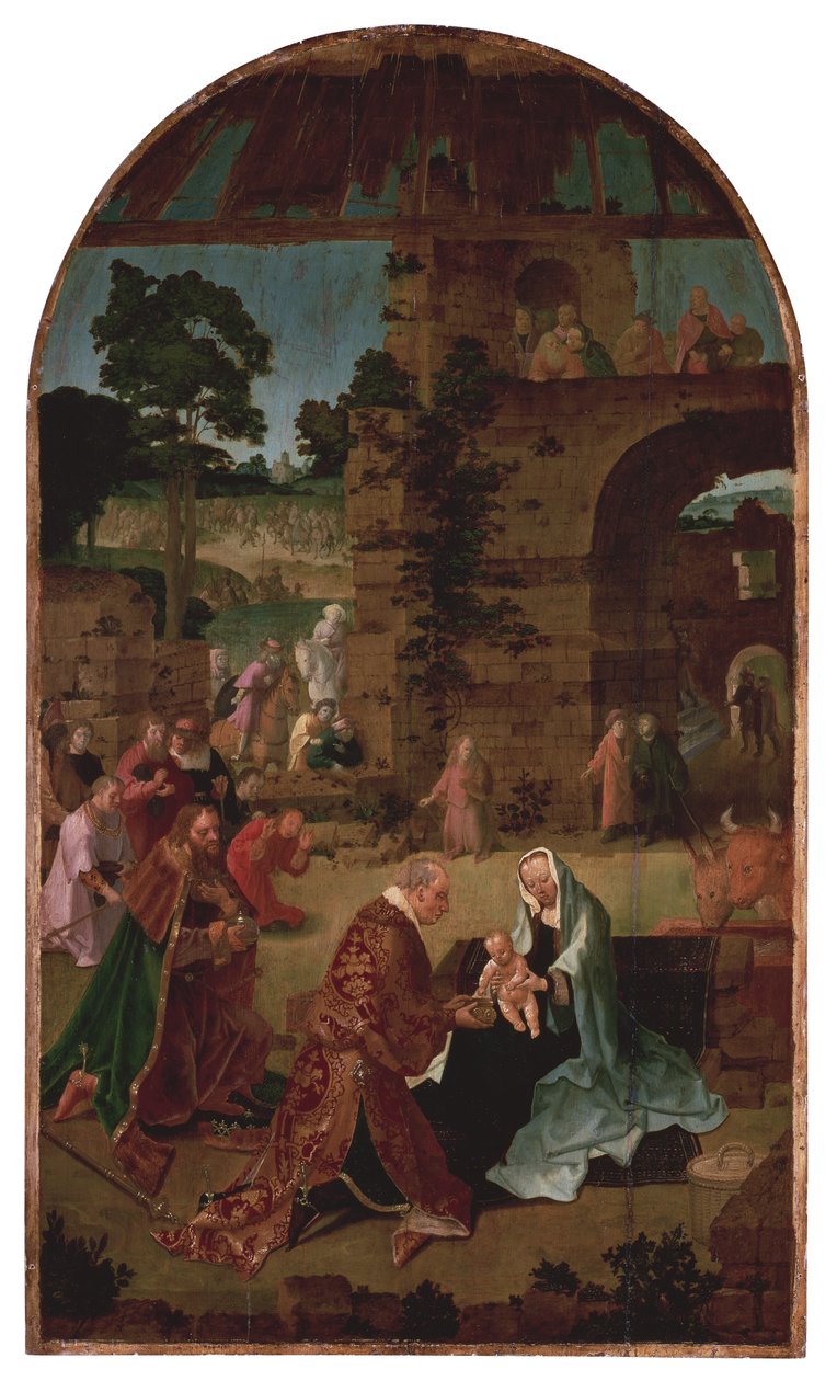 The Adoration of the Magi Triptych (sentralt panel) av Lucas van Leyden