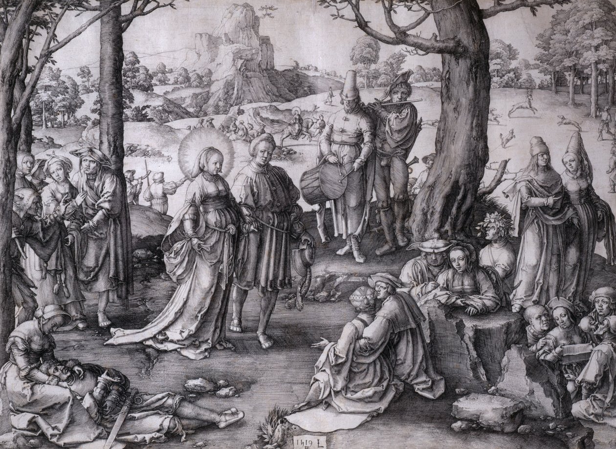 Den hellige Maria Magdalenas dans av Lucas van Leyden