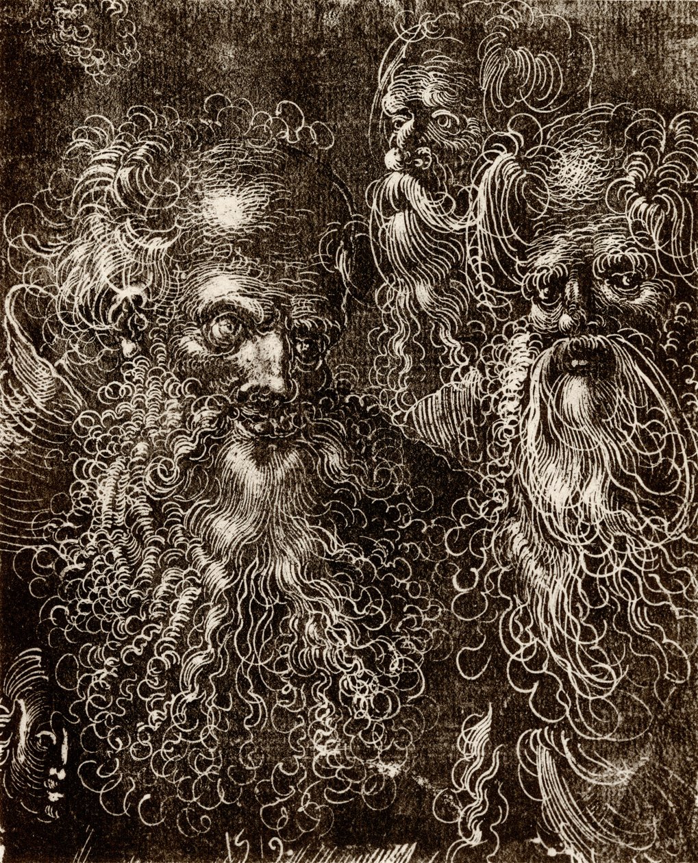 Ulike hodestudier av Lucas (school of) Cranach