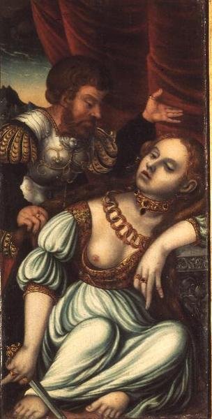 Tarquin og Lucretia av Lucas (studio of) Cranach